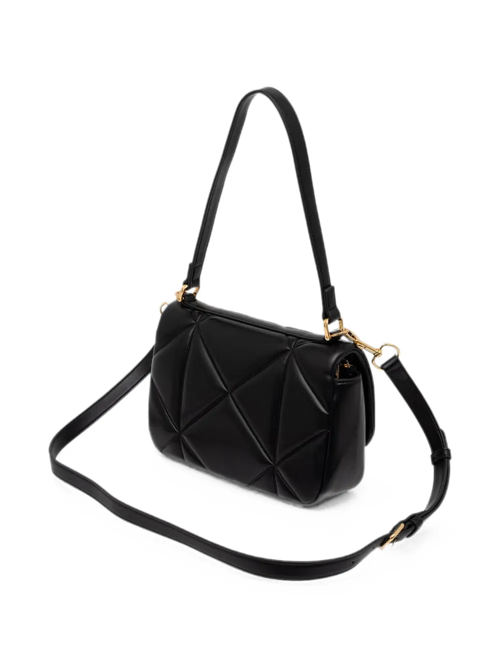 Love Moschino Schoudertas met logoplakkaat Zwart