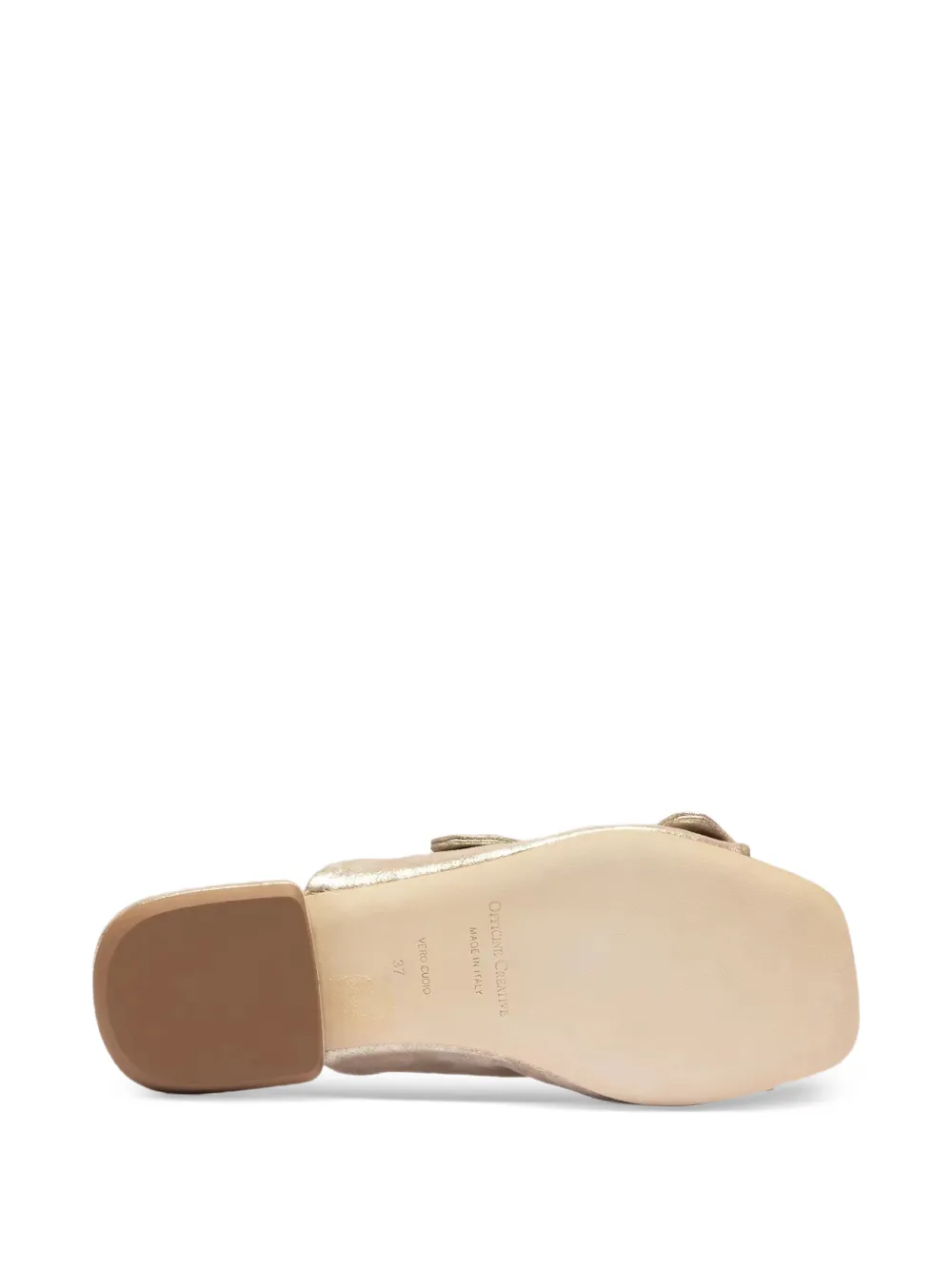 Officine Creative Suki Knotted Leather Sandals in Gold, view 5