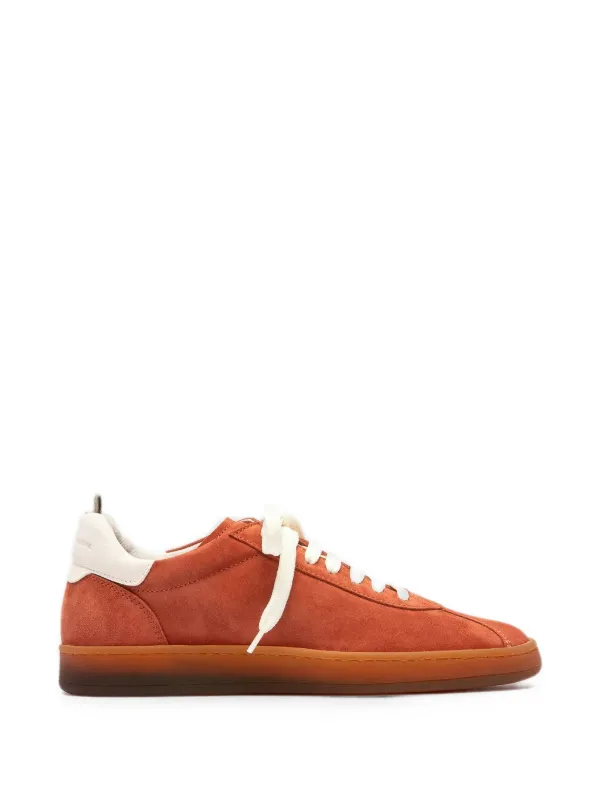 Officine Creative Ginnasio 101 Lace-up Suede Low-top Sneakers in Orange