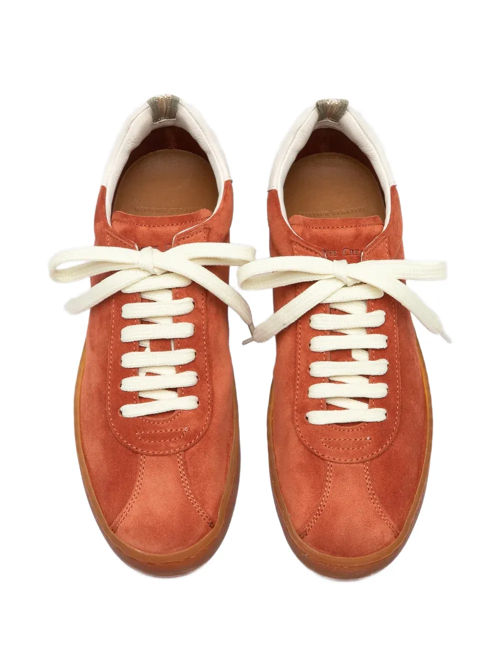 Officine Creative Ginnasio 101 Lace-up Suede Low-top Sneakers in Orange, view 3