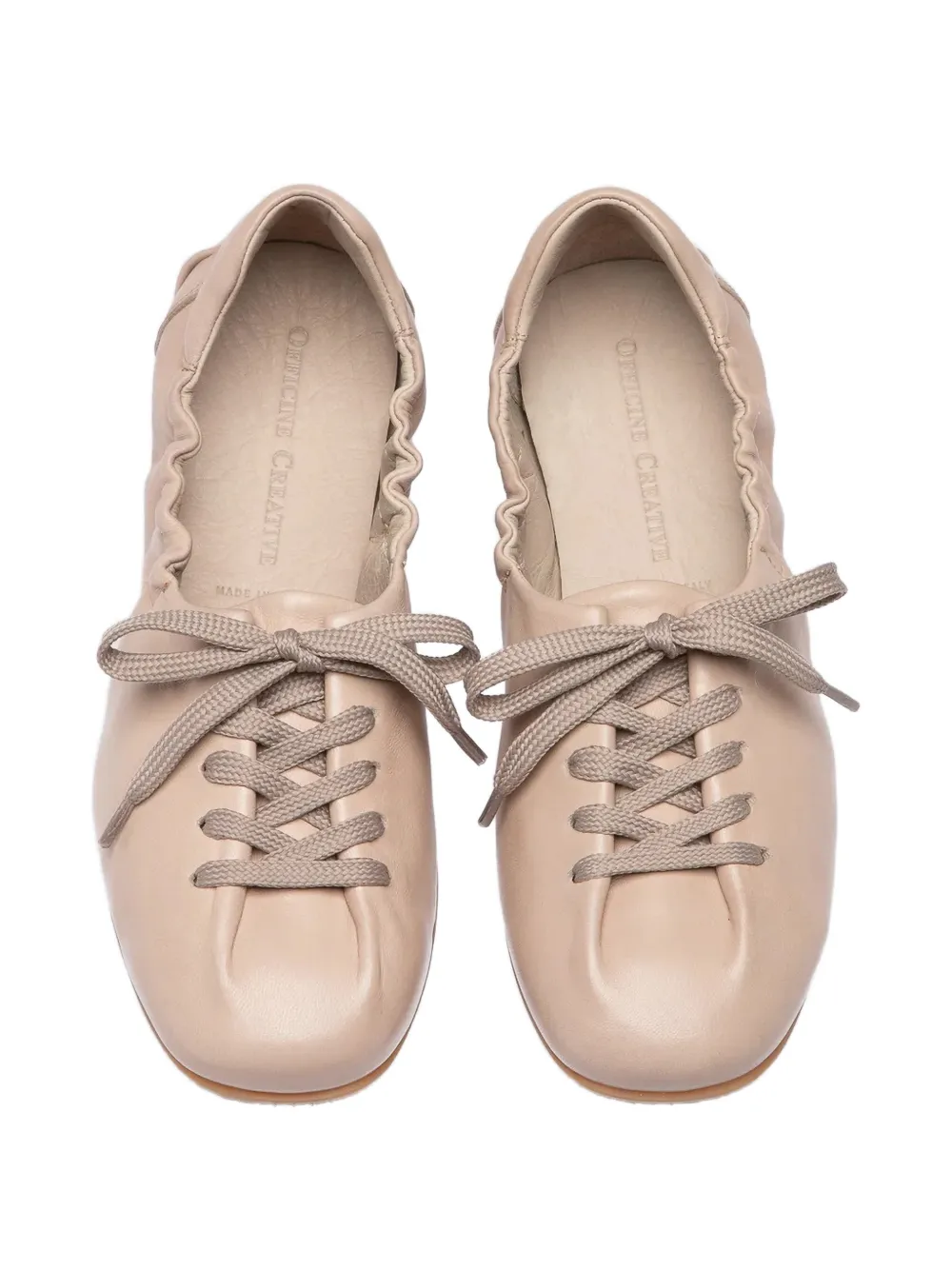Officine Creative Ballet 101 Lace-up Leather Low-top Sneakers in Neutrals, view 4