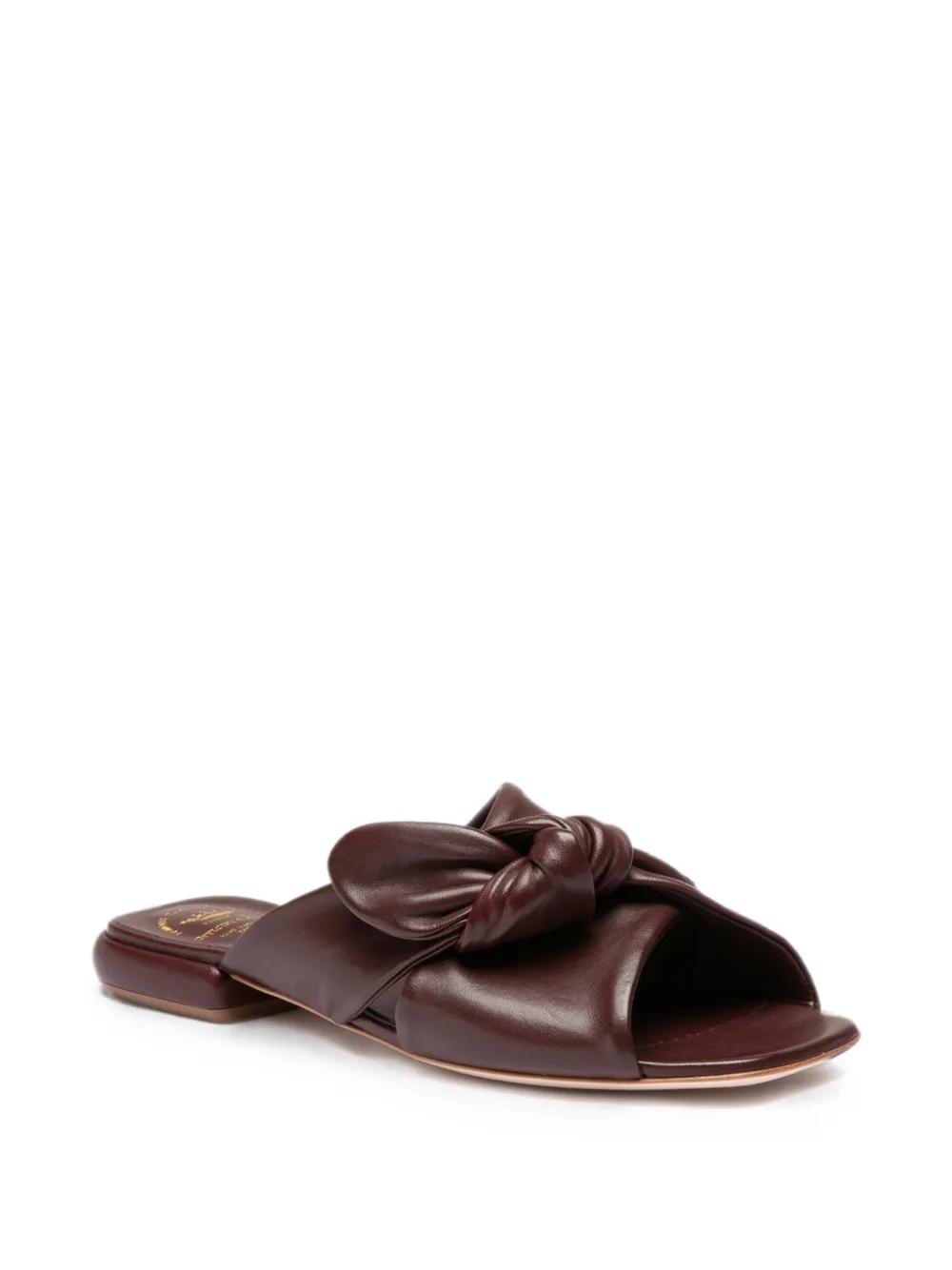Officine Creative Suki 007 Knotted Leather Sandals in Red, view 2