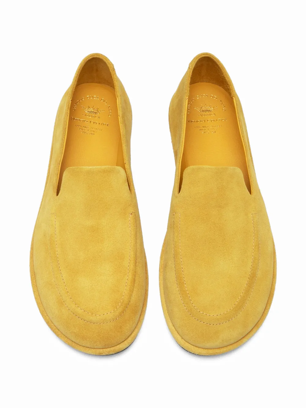 Officine Creative Mienne 101 Leather Loafers in Yellow, view 3
