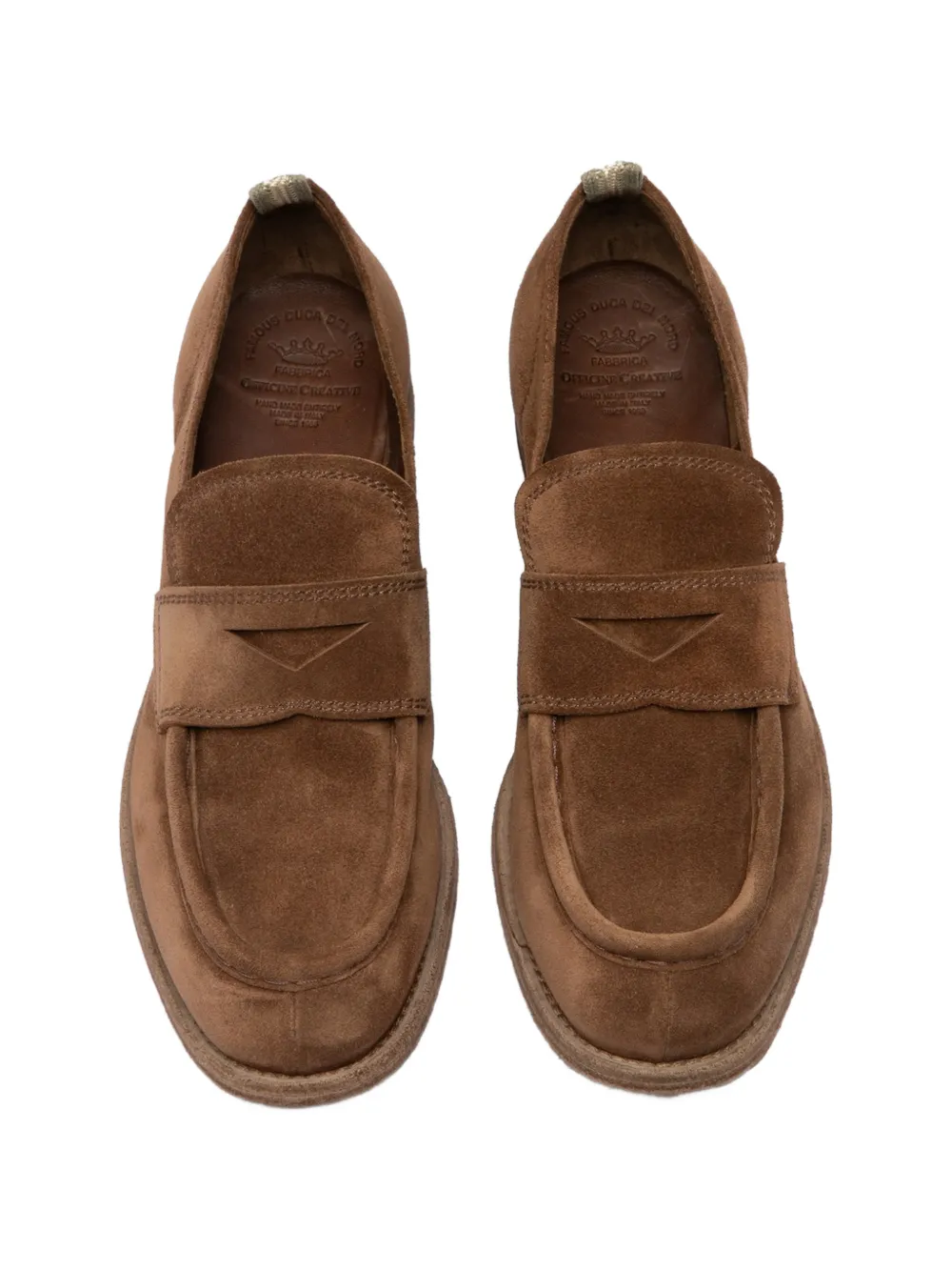 Officine Creative Kalliopi 002 suède loafers Bruin
