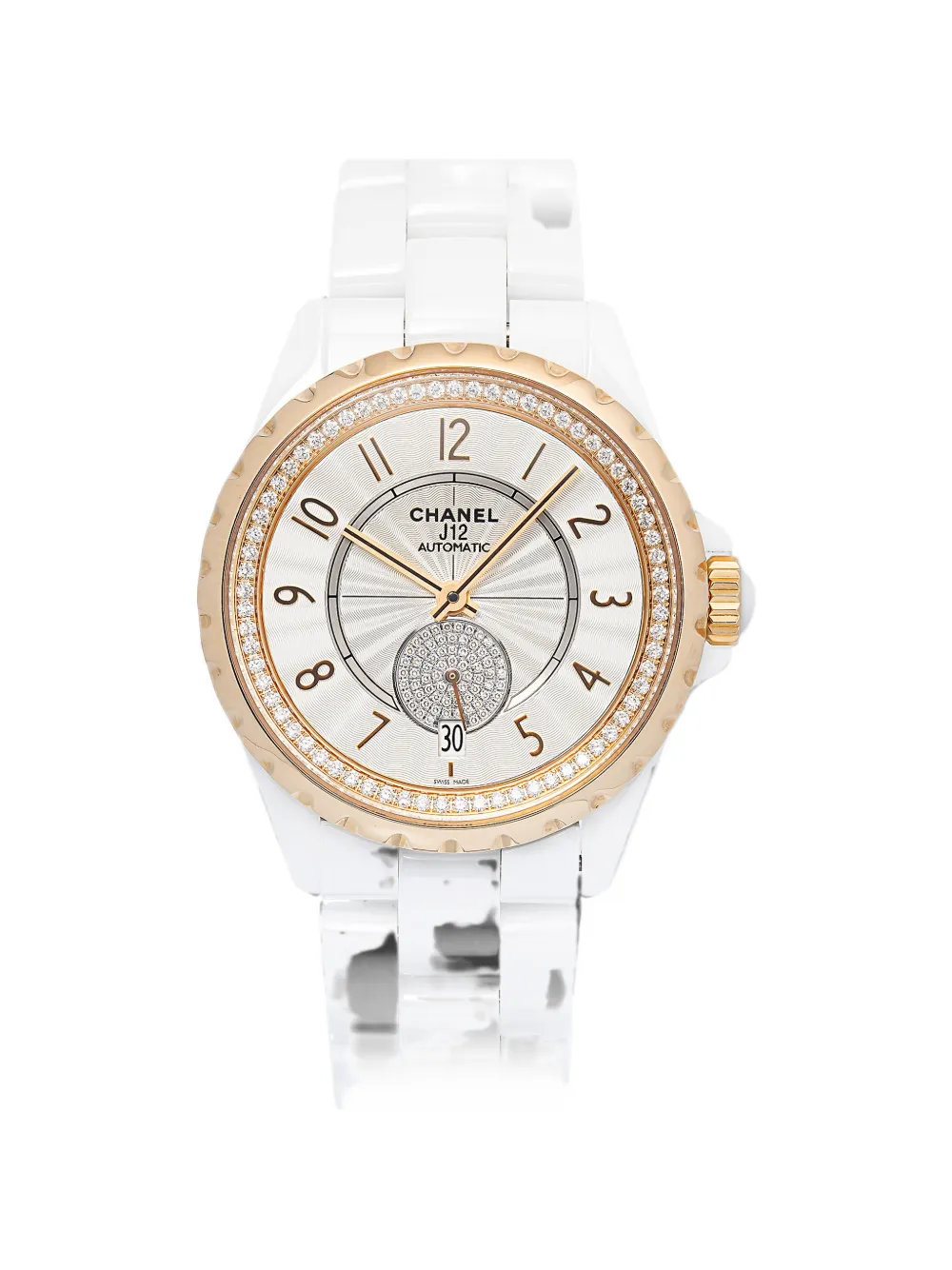 CHANEL Pre-Owned J12 diamond 36mm watch - Bianco