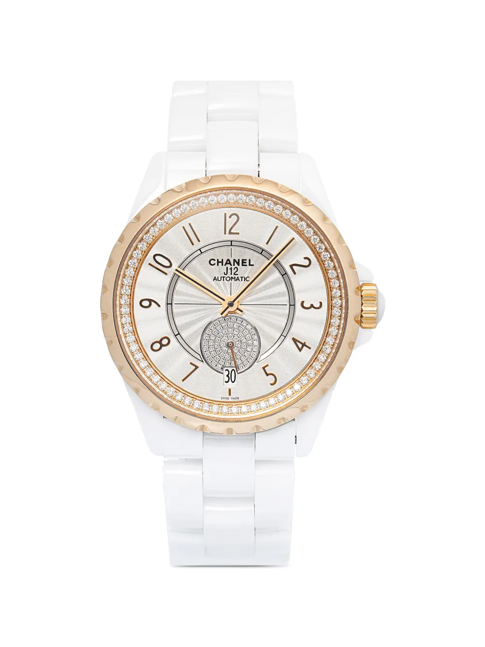 CHANEL Pre-Owned J12 diamond 36mm watch - Weiß