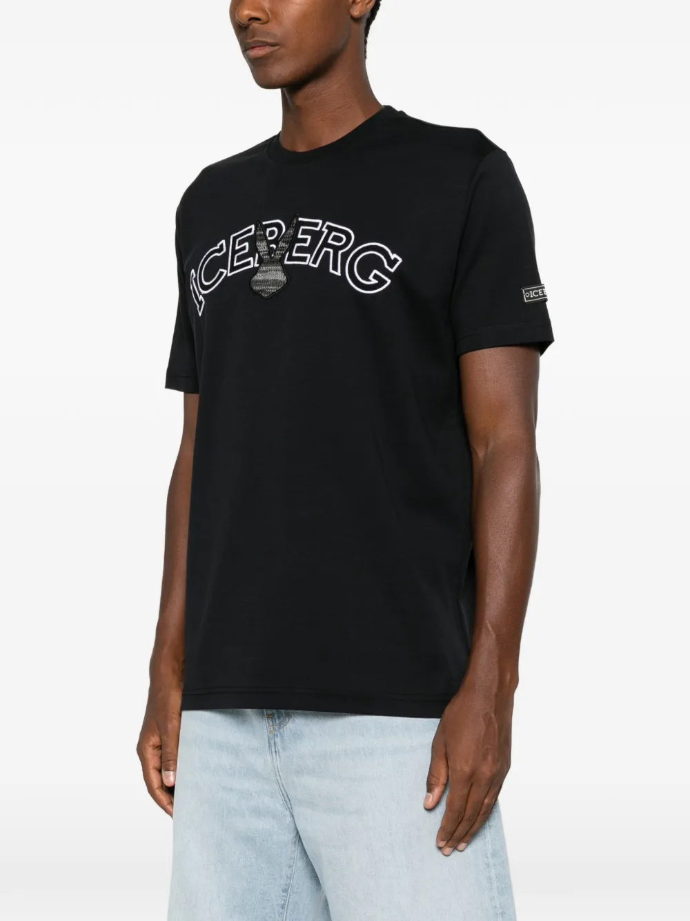Iceberg T-shirt met logopatch Blauw