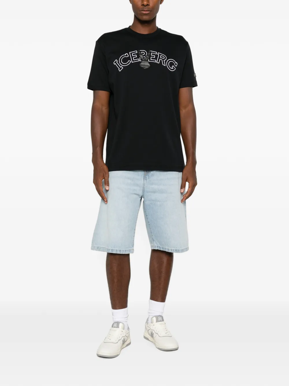 Iceberg T-shirt met logopatch Blauw