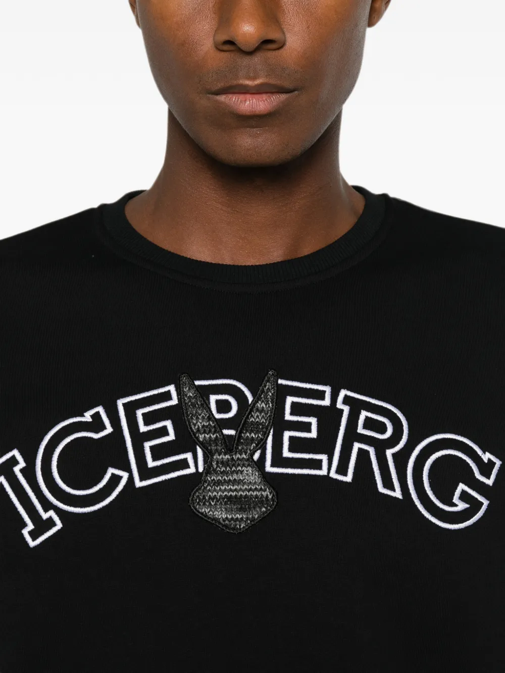 Iceberg Sweater met geborduurd logo Zwart