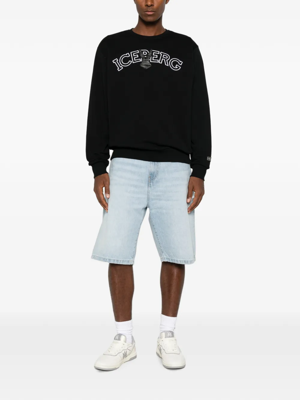 Iceberg Sweater met geborduurd logo Zwart