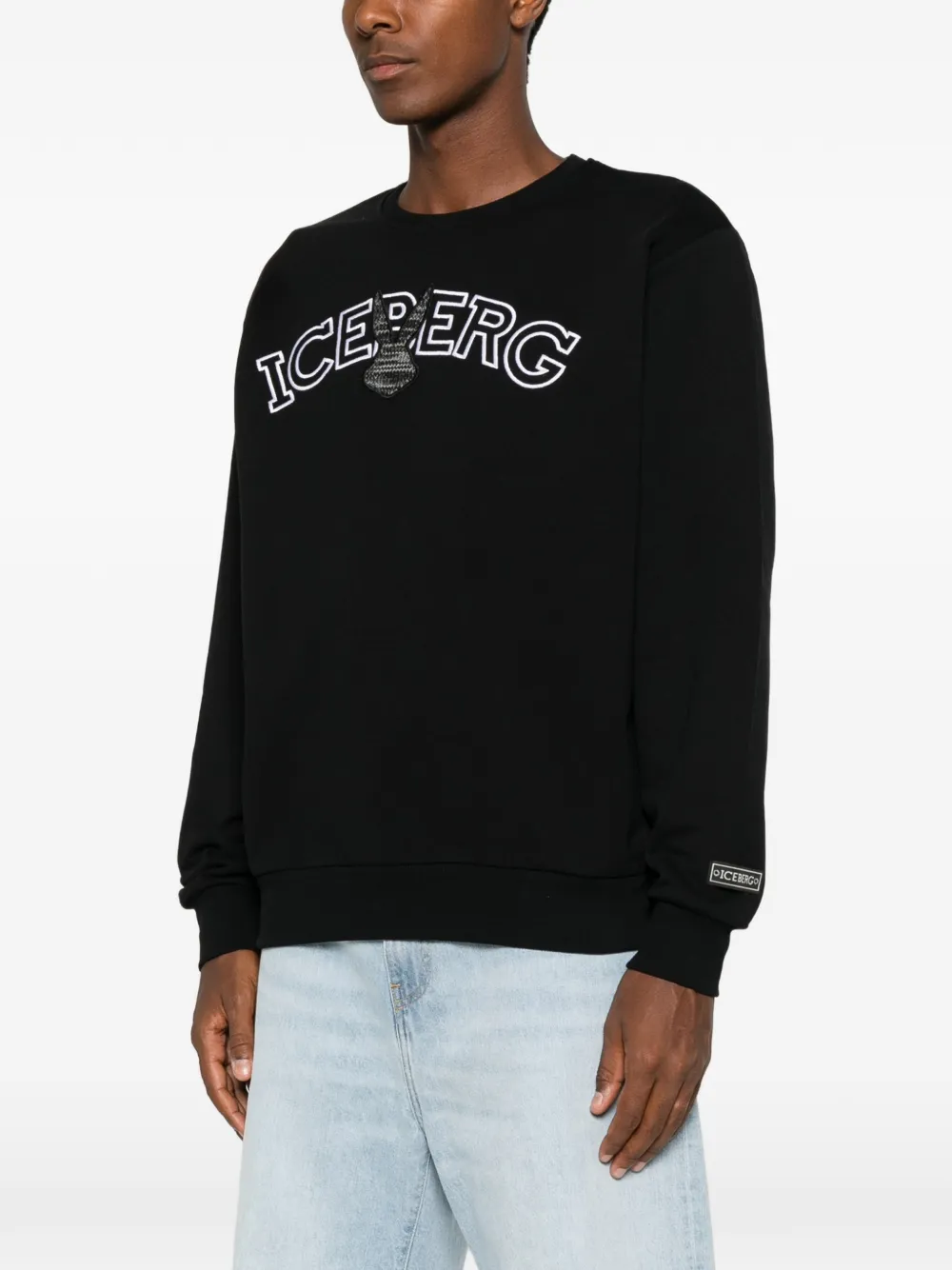 Iceberg Sweater met geborduurd logo Zwart