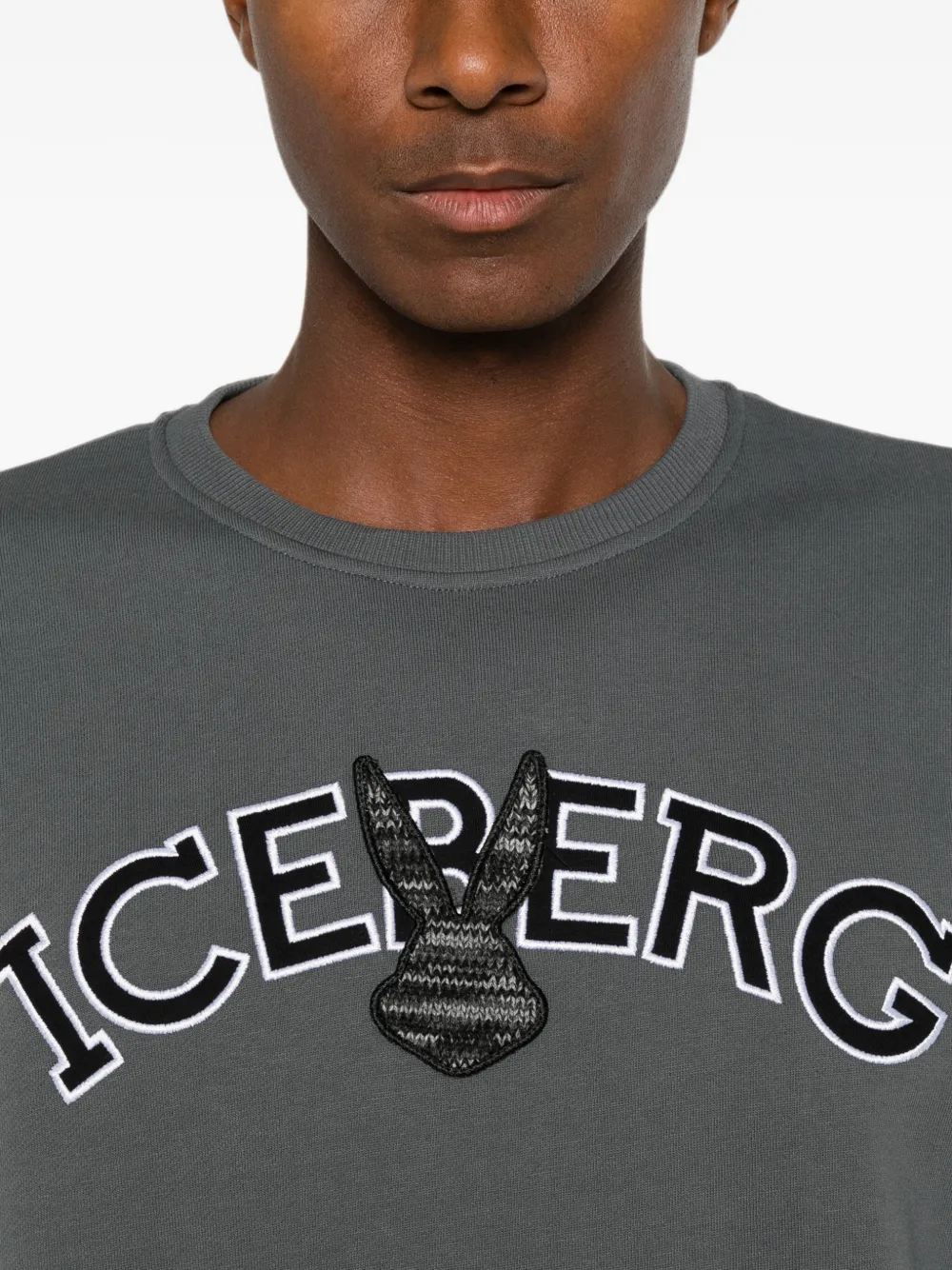 Iceberg Sweater met geborduurd logo Grijs