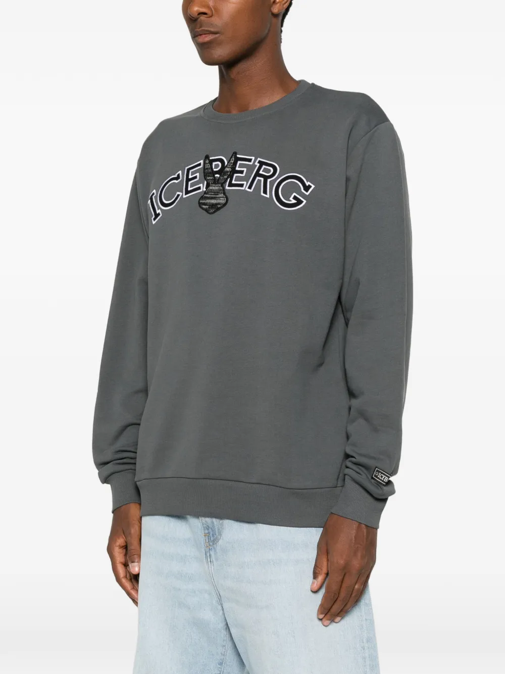 Iceberg Sweater met geborduurd logo Grijs