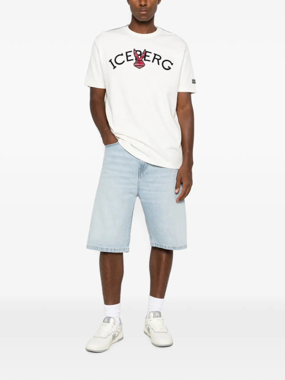 Iceberg T-shirt met geborduurd logo Wit