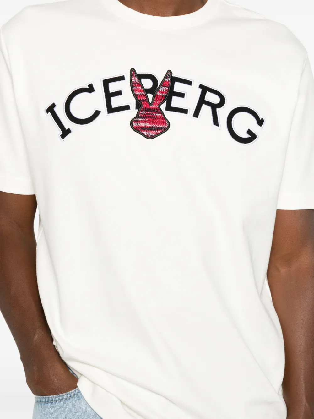 Iceberg T-shirt met geborduurd logo Wit