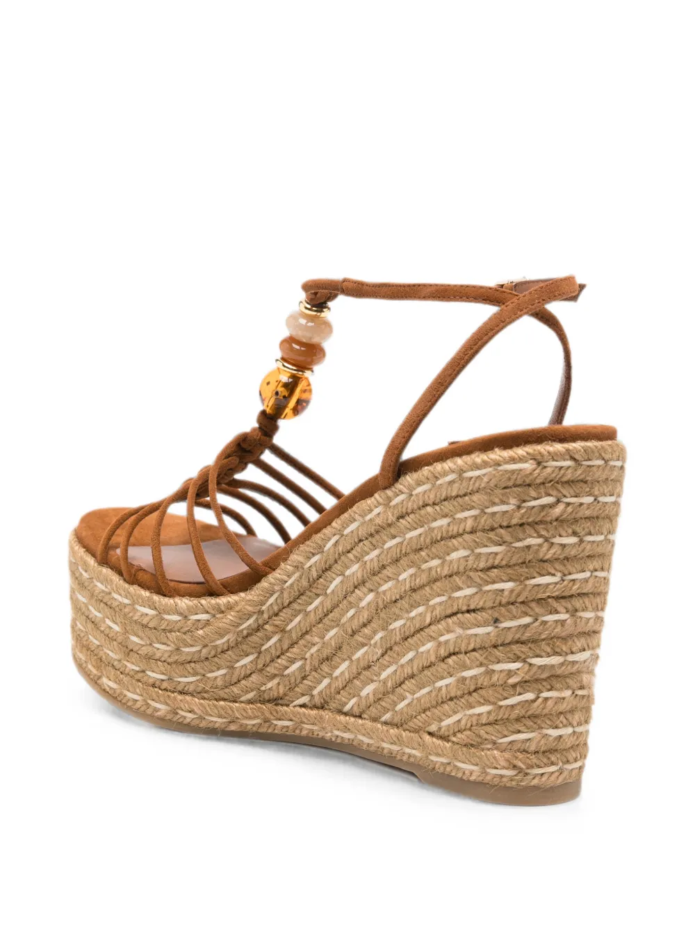 Jimmy Choo bead-embellished wedge sandals Bruin