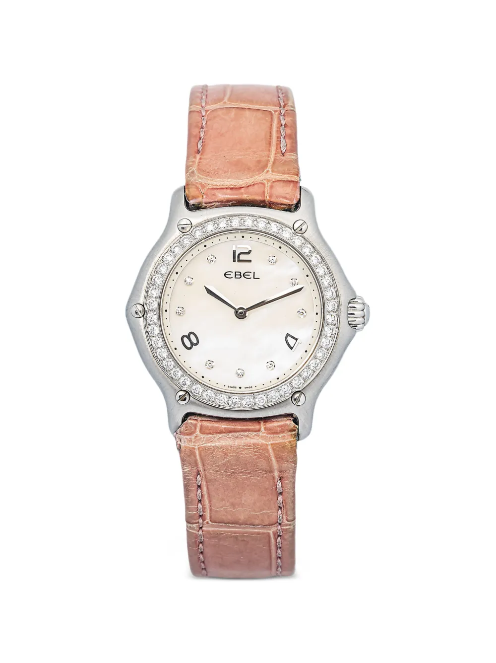 EBEL PREOWNED Classic 1911 diamond 34mm watch - Nude