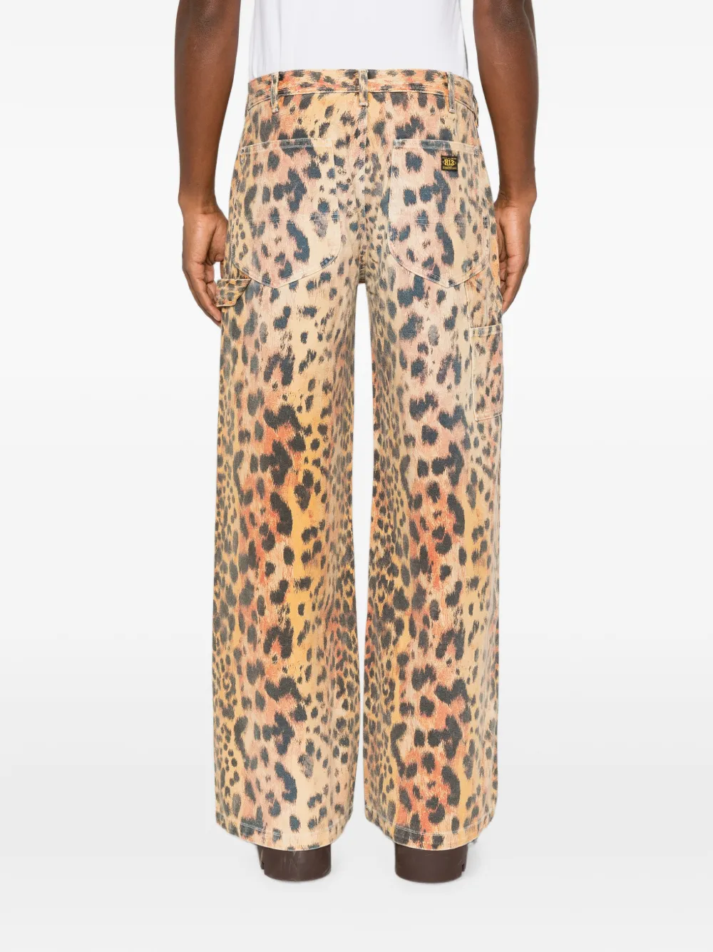 R13 Leopard-print Wide-leg Trousers in Neutrals, view 4