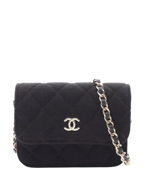 CHANEL Pre-Owned 2021-2026 Mini CC Quilted Jersey VIP Flap crossbody bag