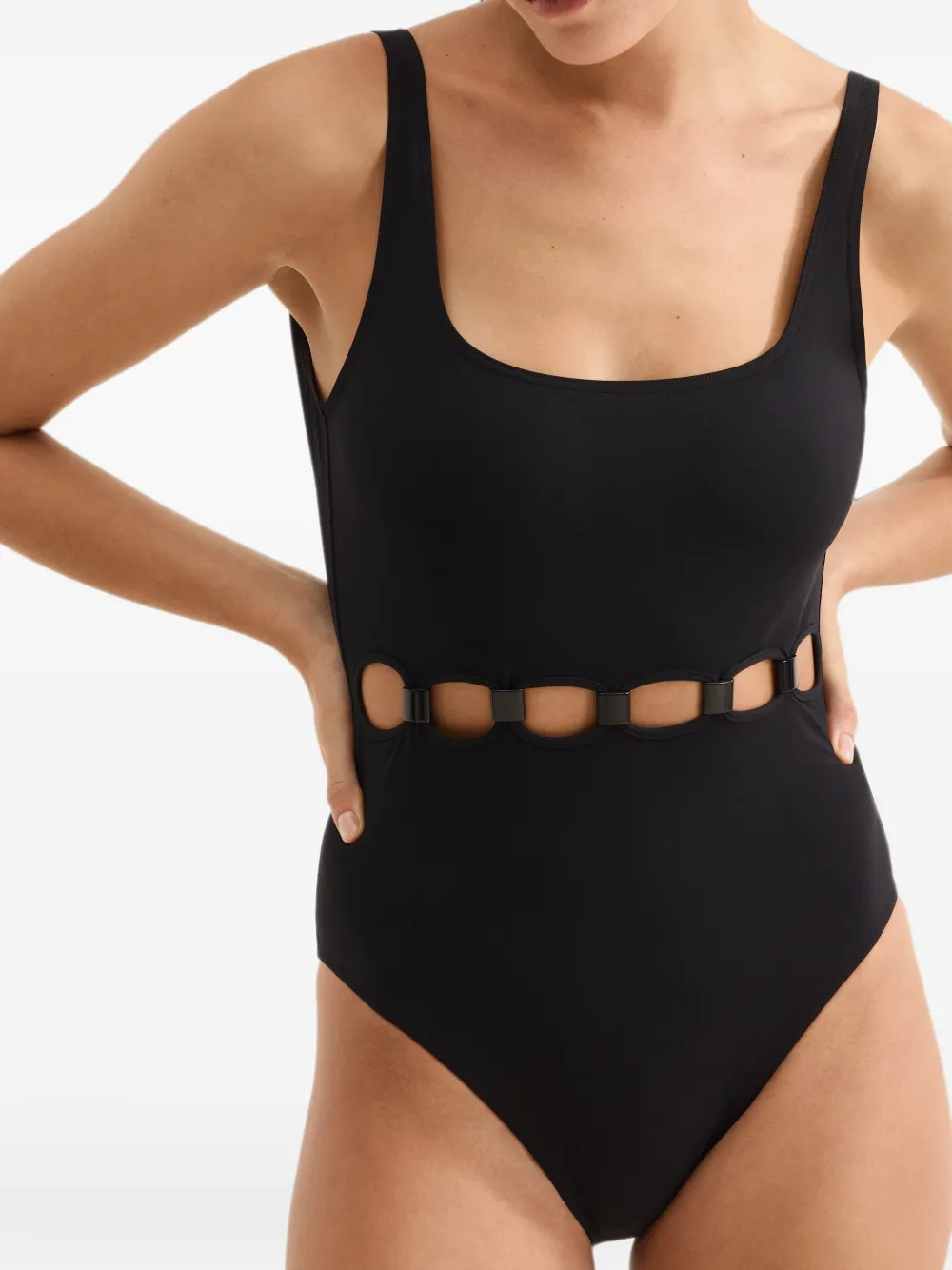ERES Replay badpak met uitgesneden details Zwart