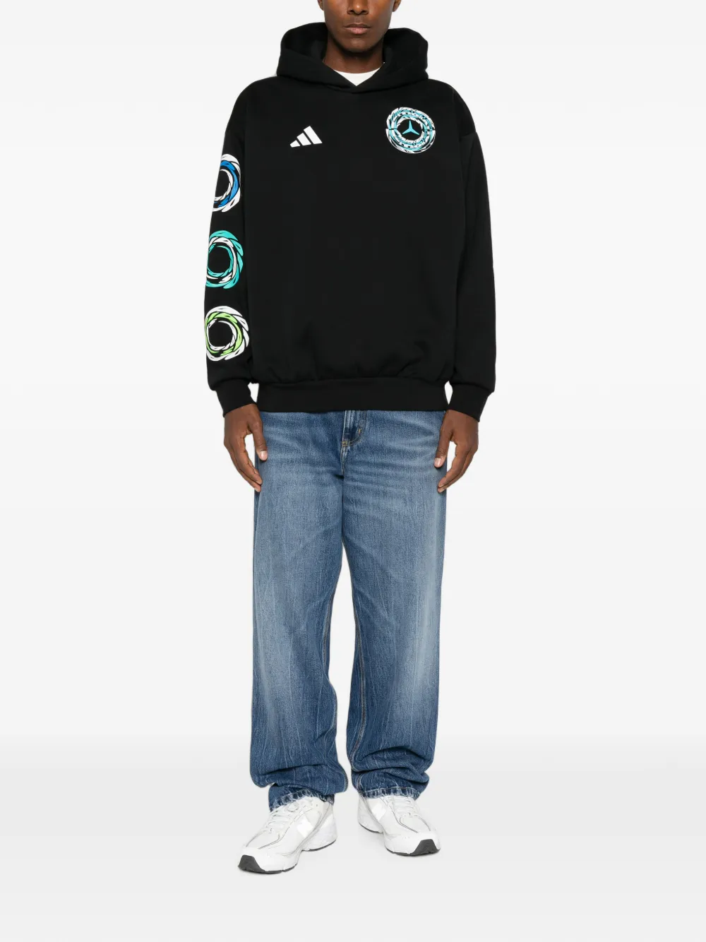 adidas x Mercedes-AMG Petronas Formula 1 Team graphic-print hoodie Zwart