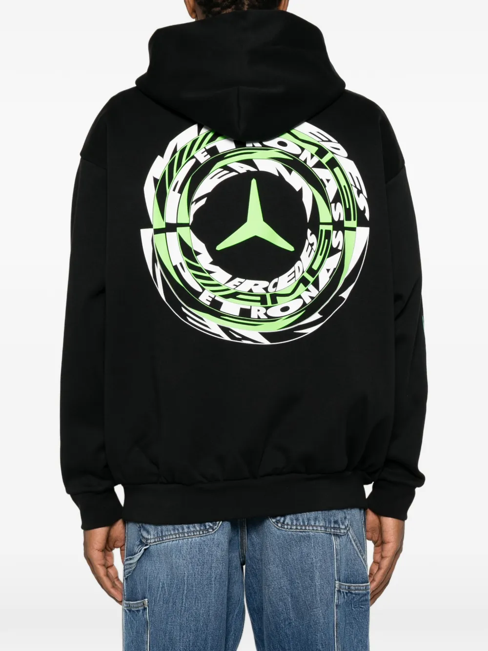 adidas x Mercedes-AMG Petronas Formula 1 Team graphic-print hoodie Zwart