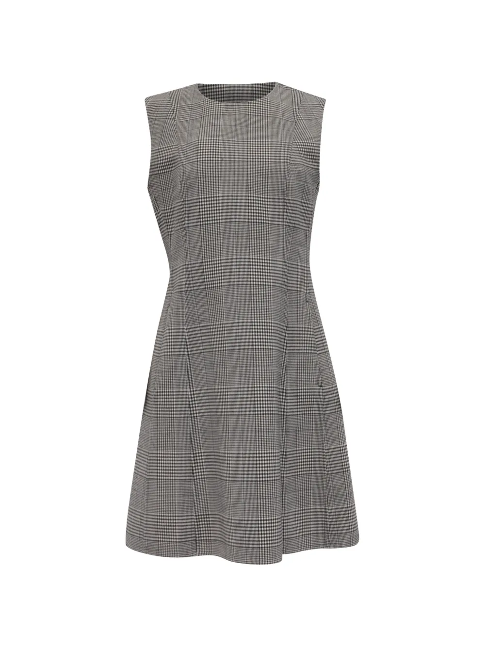Theory 2021 plaid A-line wool dress - Grigio