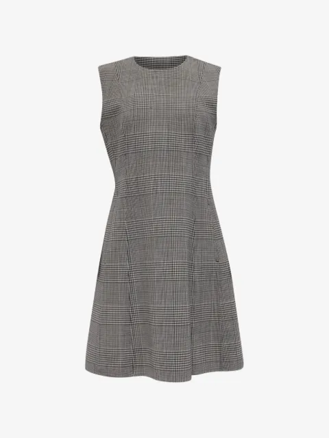 Theory 2021 plaid A-line wool dress