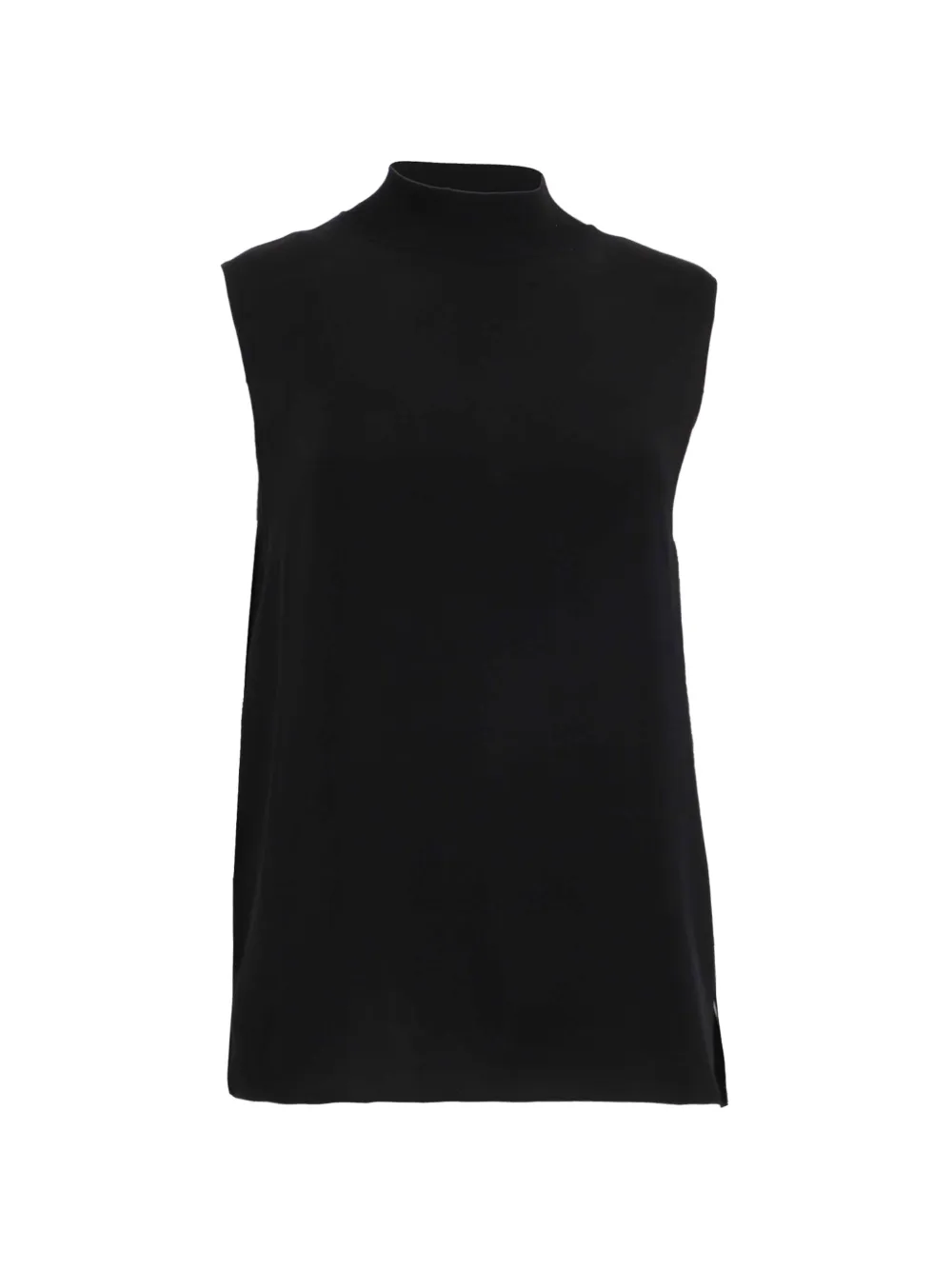 Theory 2021 mock-neck sleeveless silk top - Nero