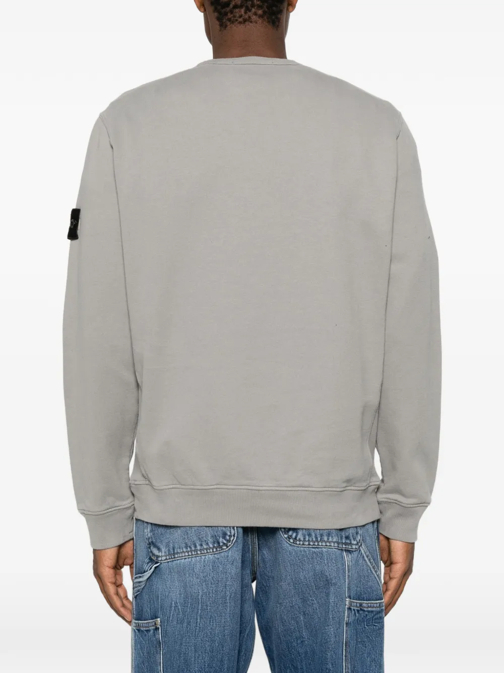 Stone Island Sweater met logopatch Grijs
