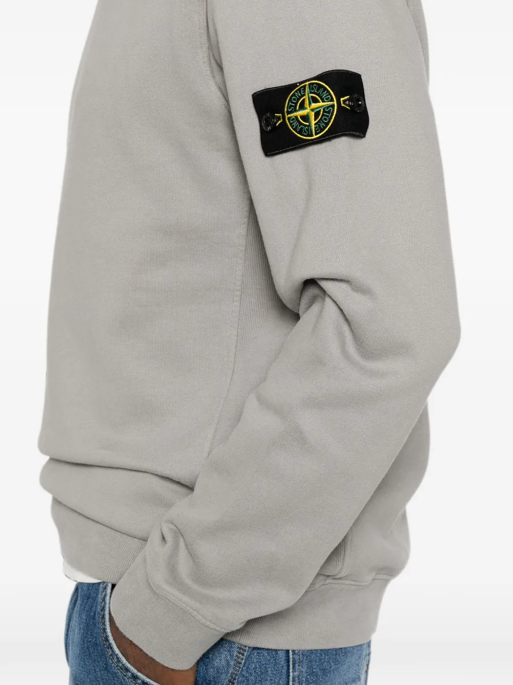 Stone Island Sweater met logopatch Grijs