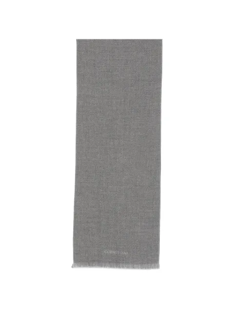 Corneliani diagonal-stripe fringed scarf