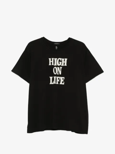 R13 slogan-print T-shirt