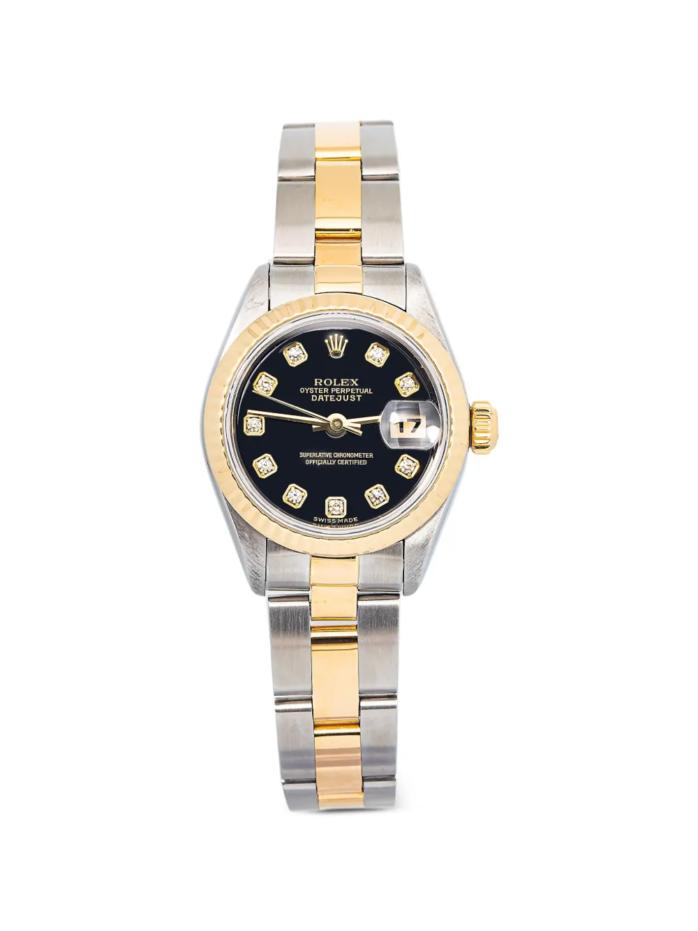 Rolex Datejust fluted bezel 26mm watch - Nero