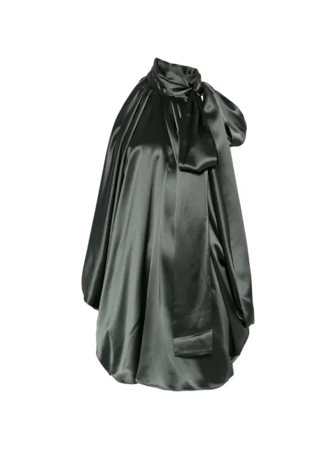 7 For All Mankind satin pussy-bow dress