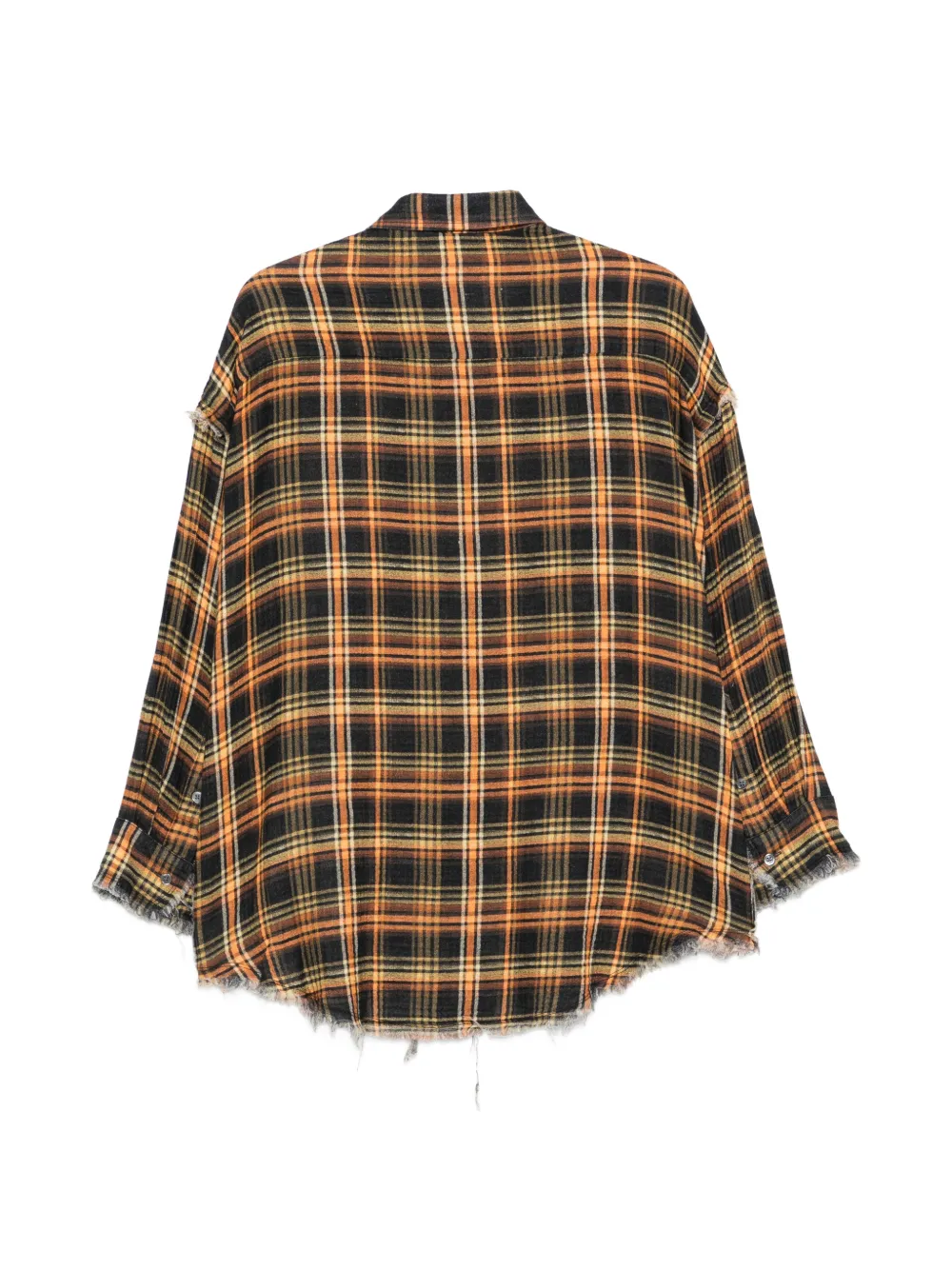 R13 Check-pattern Shirt in Orange, view 2