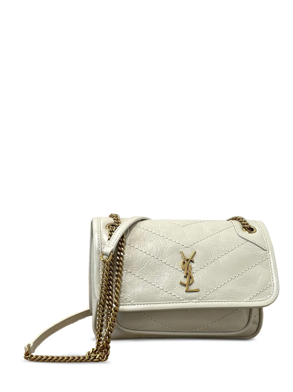 Saint Laurent Borsa Niki mini in pelle - Bianco