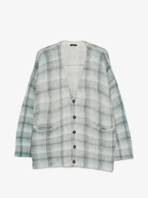 R13 plaid-pattern cardigan