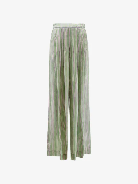 BYE FIRENZE striped pleated palazzo pants