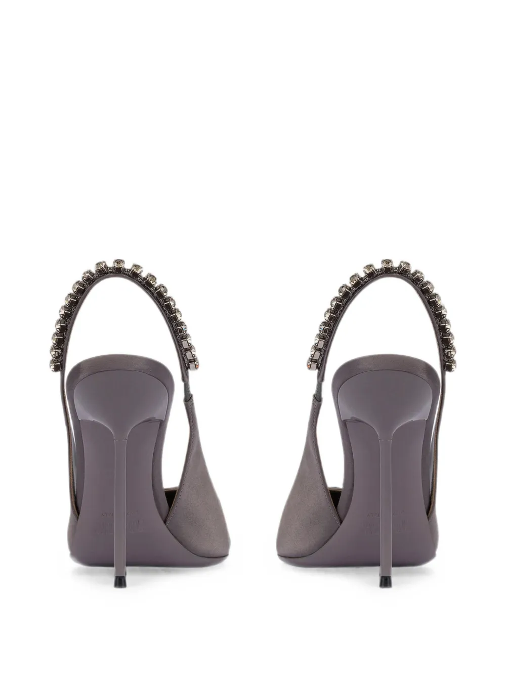 Paris Texas Lidia crystal-embellished slingback pumps Grijs