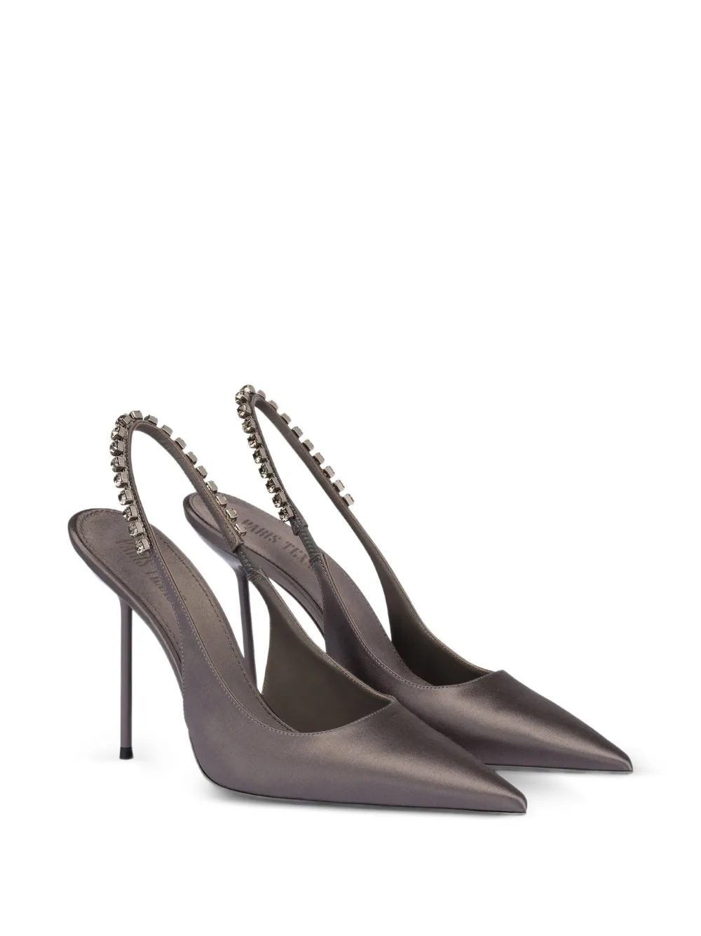 Paris Texas Lidia crystal-embellished slingback pumps Grijs