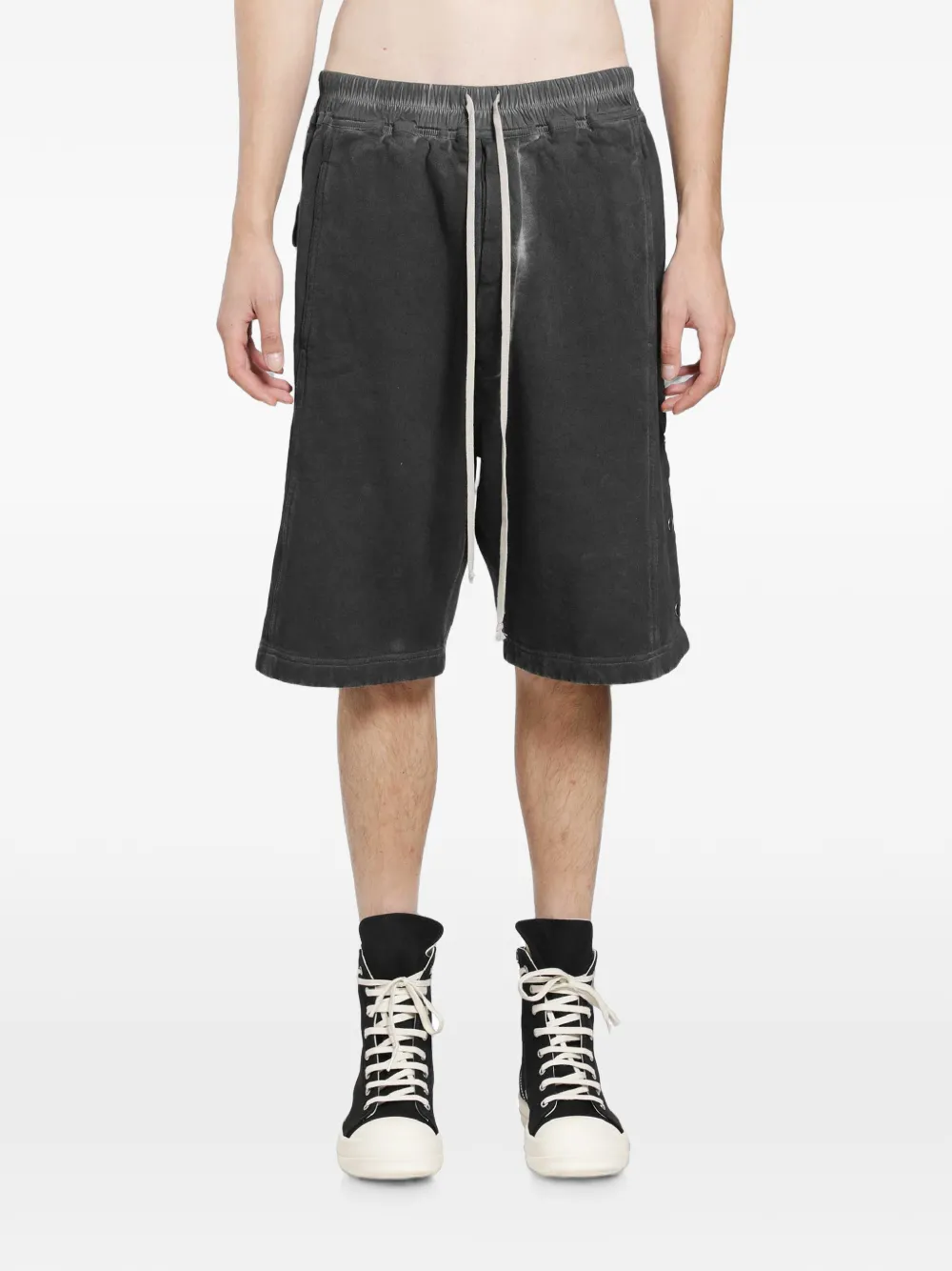 Rick Owens DRKSHDW Pusher drawstring-waist shorts - Nero
