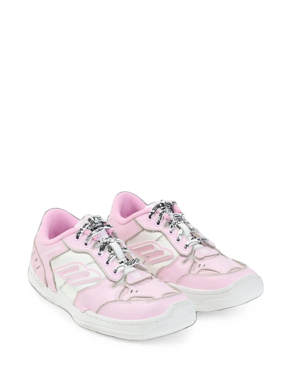 Balenciaga Hamptons medium worn-out trainers Roze