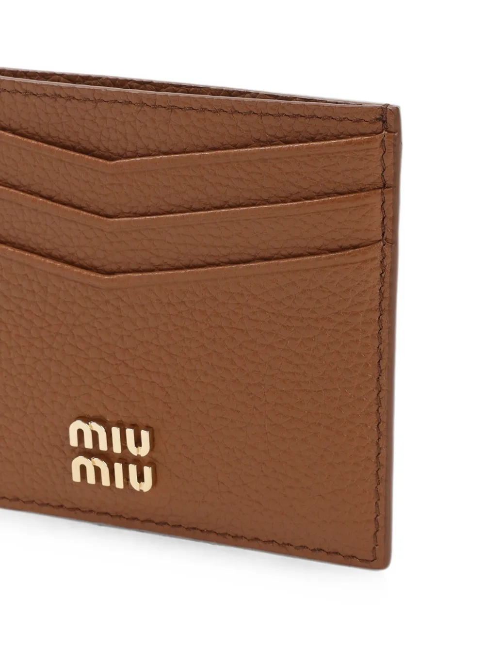Miu Leren pasjeshouder Bruin
