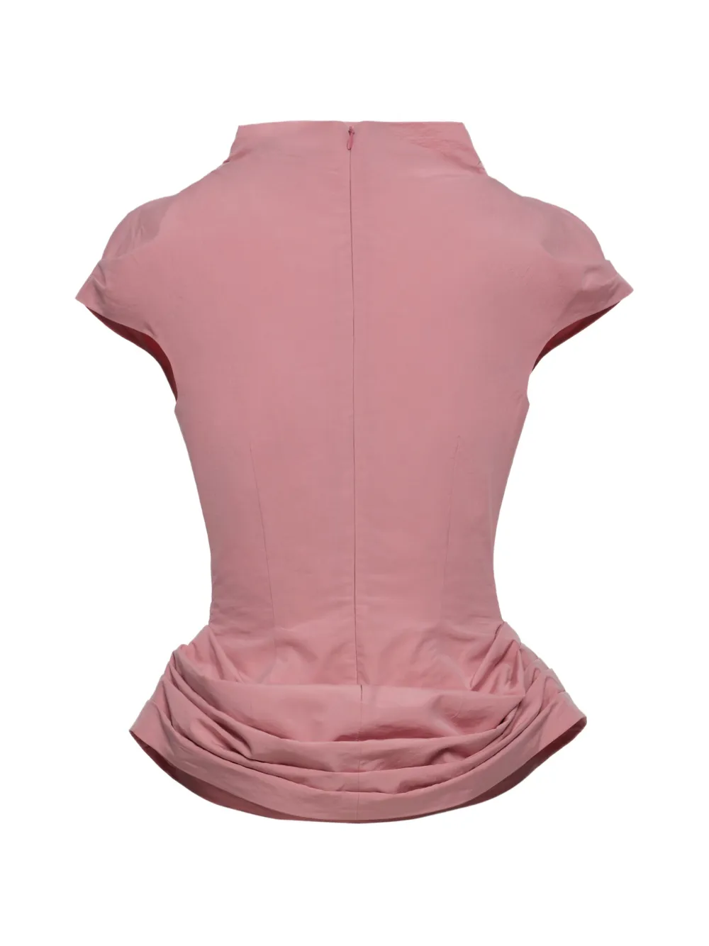 Magda Butrym Gedrapeerde blouse met kapmouwen Roze