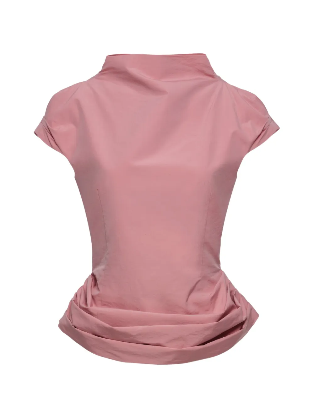 Magda Butrym draped cap-sleeve blouse - Rosa