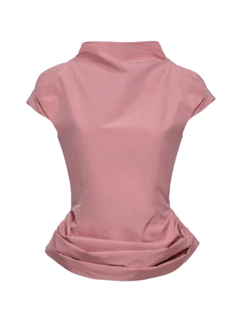 Magda Butrym draped cap-sleeve blouse