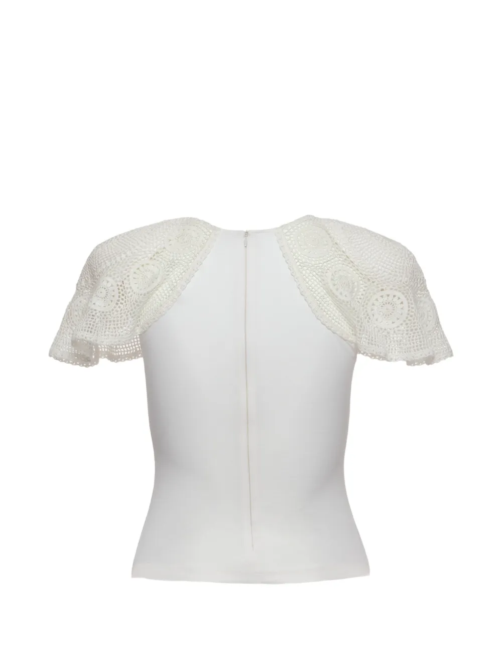 Magda Butrym Flared blouse met gehaakte mouwen Wit