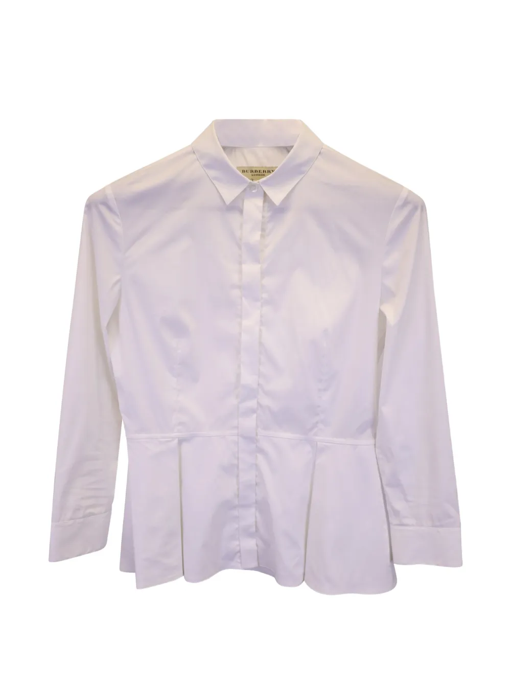 Burberry Pre-Owned peplum cotton shirt - Bianco