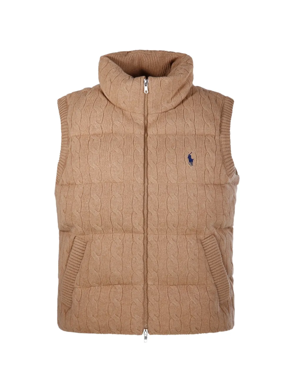 Polo Ralph Lauren cable-knit padded gilet - Nude